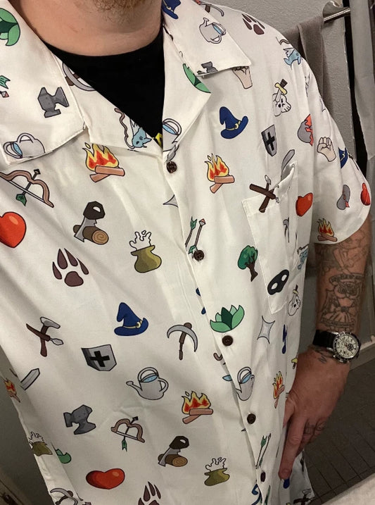 Runescape Skills Print - Hawaiian Shirt