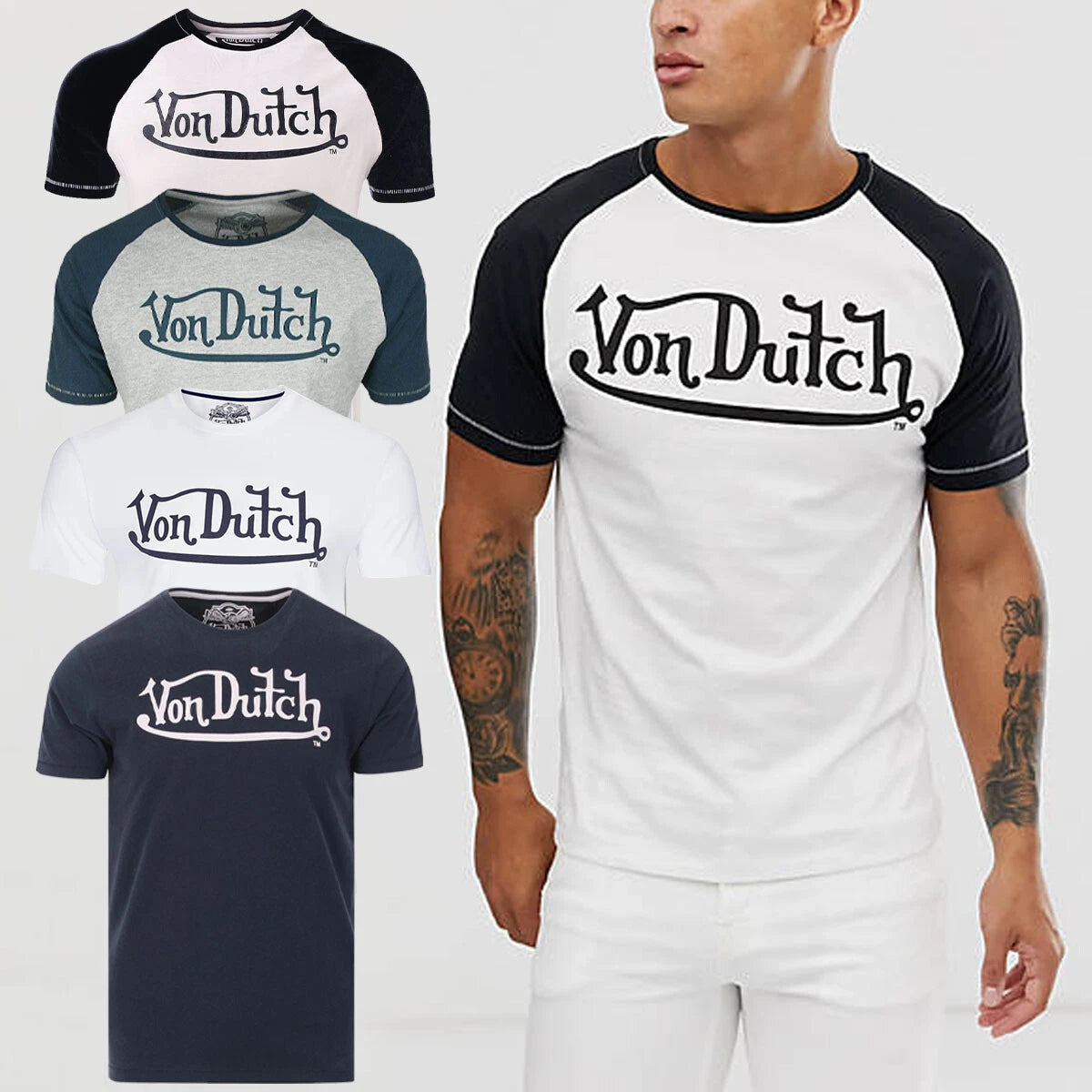 New Mens T Shirts Printed Cotton Short Sleeve Crew Neck Summer Beach Tees Top