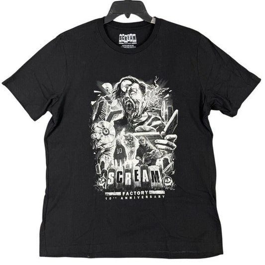 SCREAM FACTORY SHIRT MENS XL BLACK HORROR MOVIES GUTTER GARBS TEE