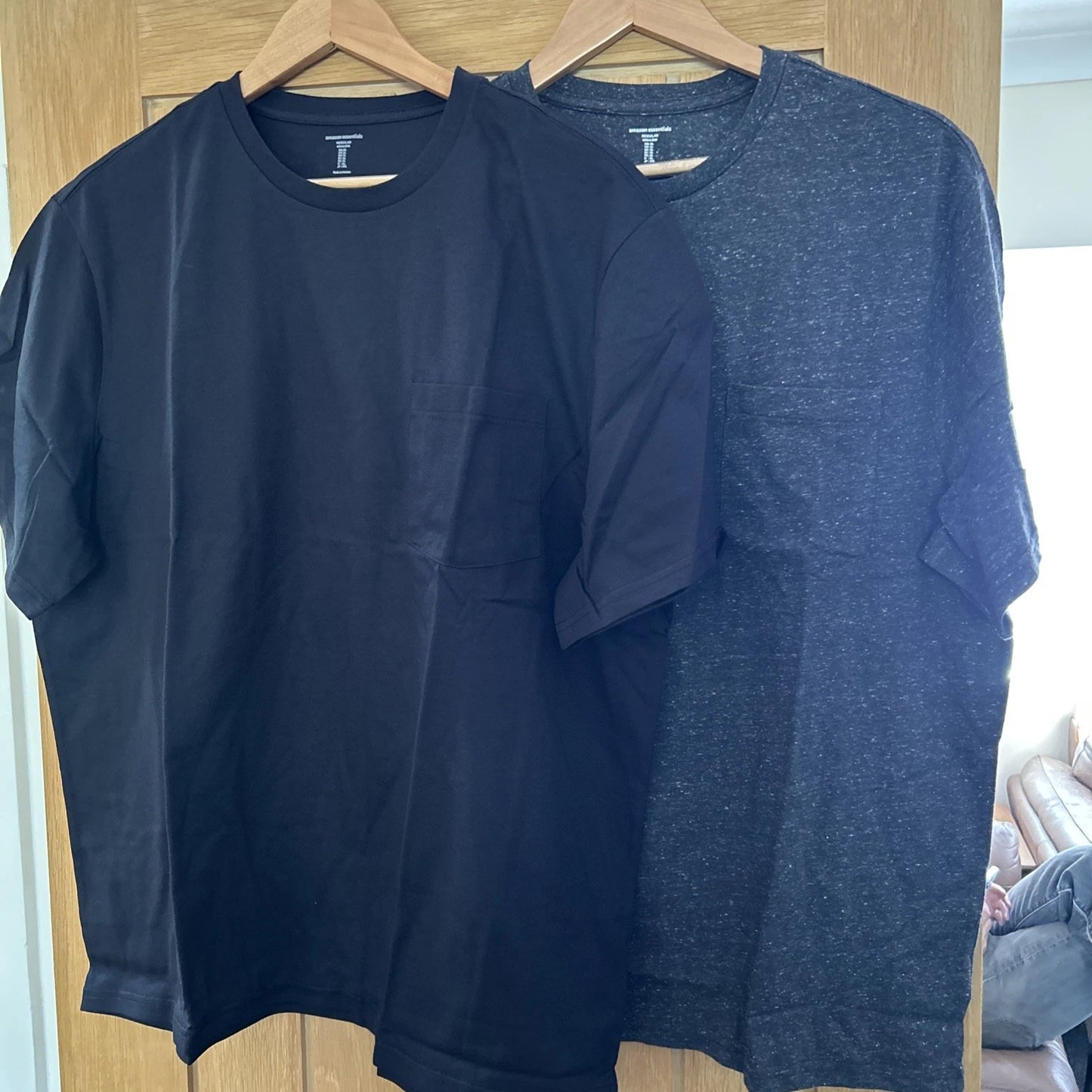 Pack Of 2 Mens T Shirts Crew Neck With Pocket Perfect Fathers Day Gift Size XL