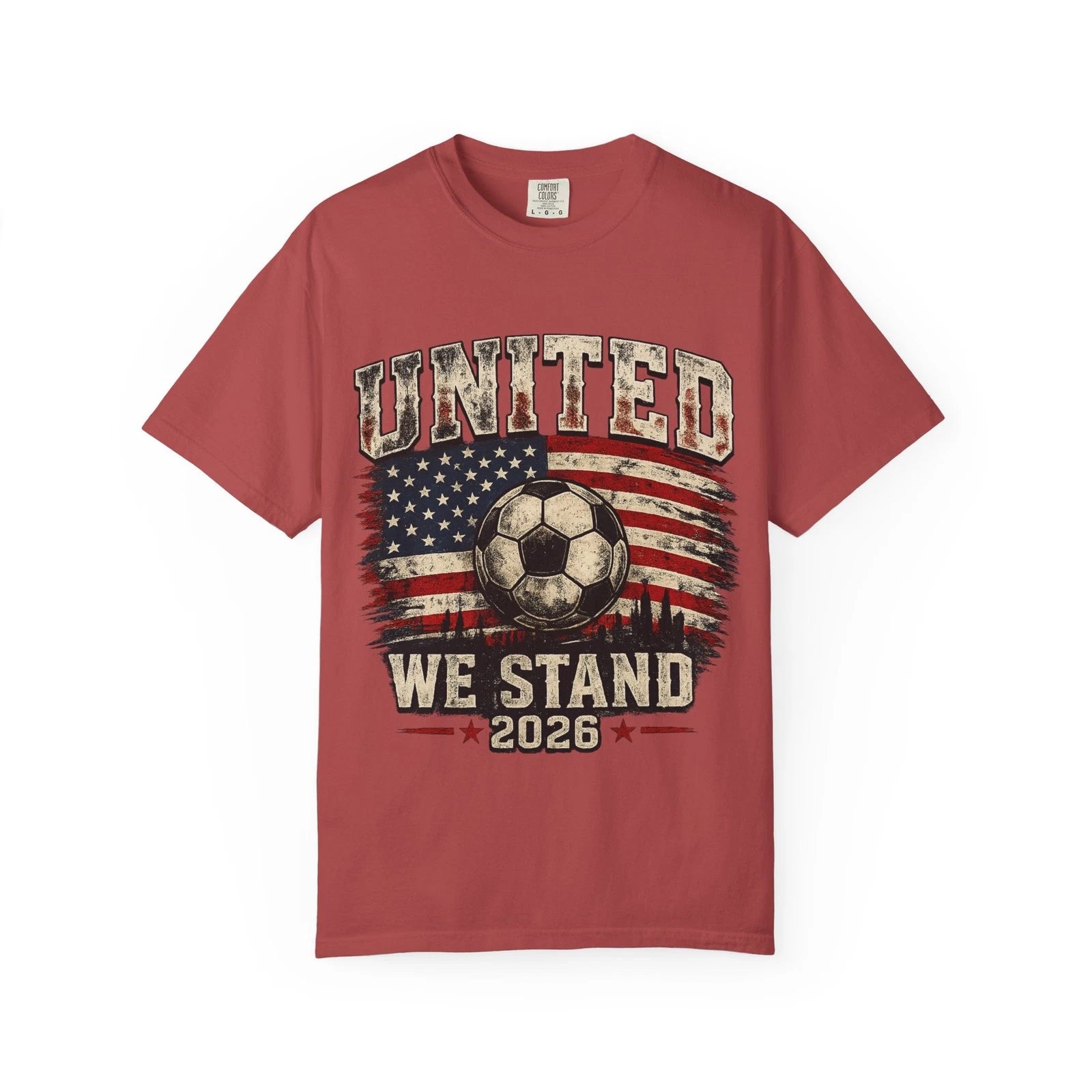 United We Stand Soccer T-Shirt | American Flag 2026