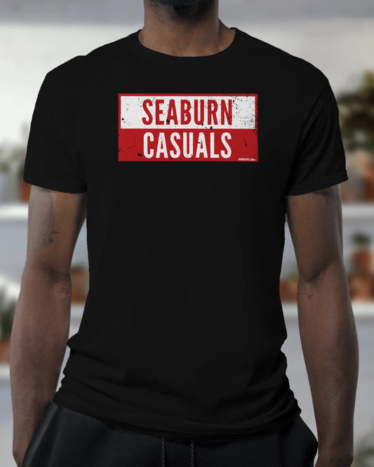 Seaburn Casuals T Shirt | Sunderland Hooligans Mackems Tyne Wear Black Cats