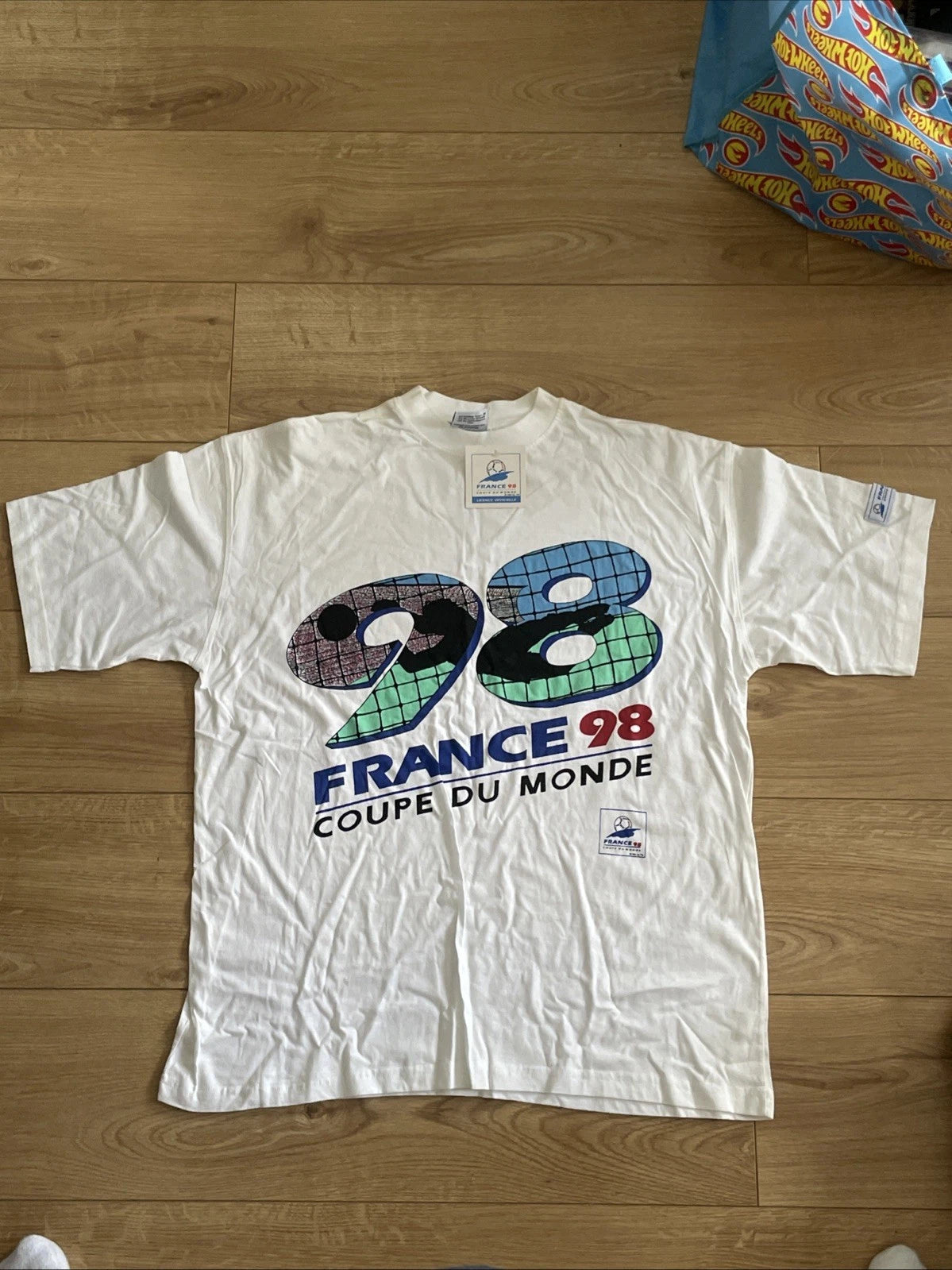Vintage France 98 World Cup T-Shirt Adult Large Coupe du Monde 1998 Official NEW