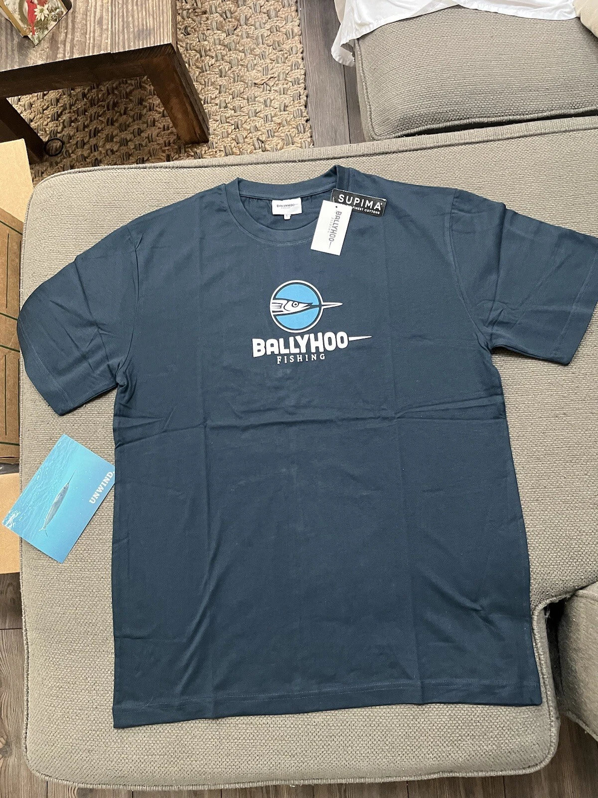 Ballyhoo Supima Short Sleeve T-Shirt Navy Blue
