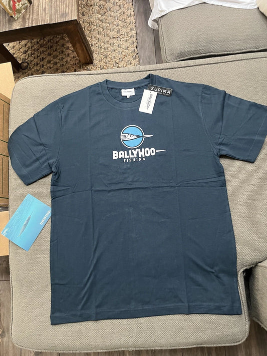 Ballyhoo Supima Short Sleeve T-Shirt Navy Blue