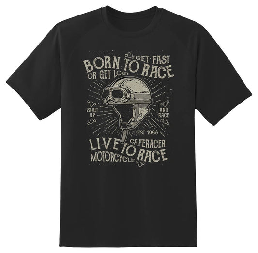 Born to race live to race black or white tee
