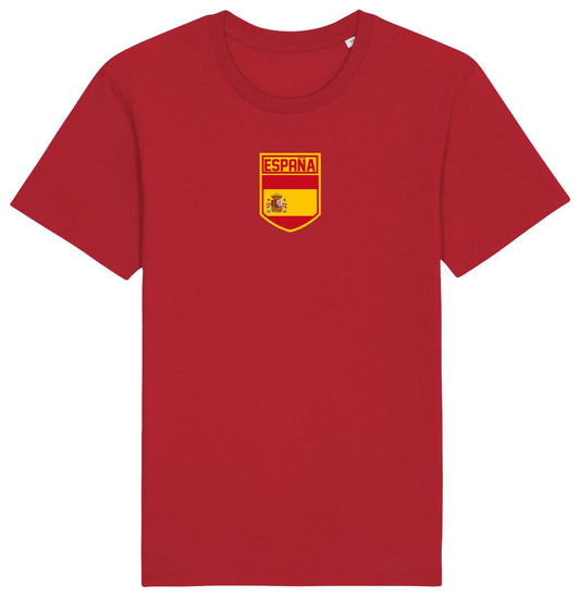 Espana Flag Badge T-Shirt, Adults Kids Baby, Football World Cup 2026 Kit