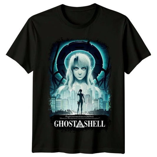 Ghost in the Shell (1995) Movie Poster Inspired T-Shirt Retro 90s Tee Unisex