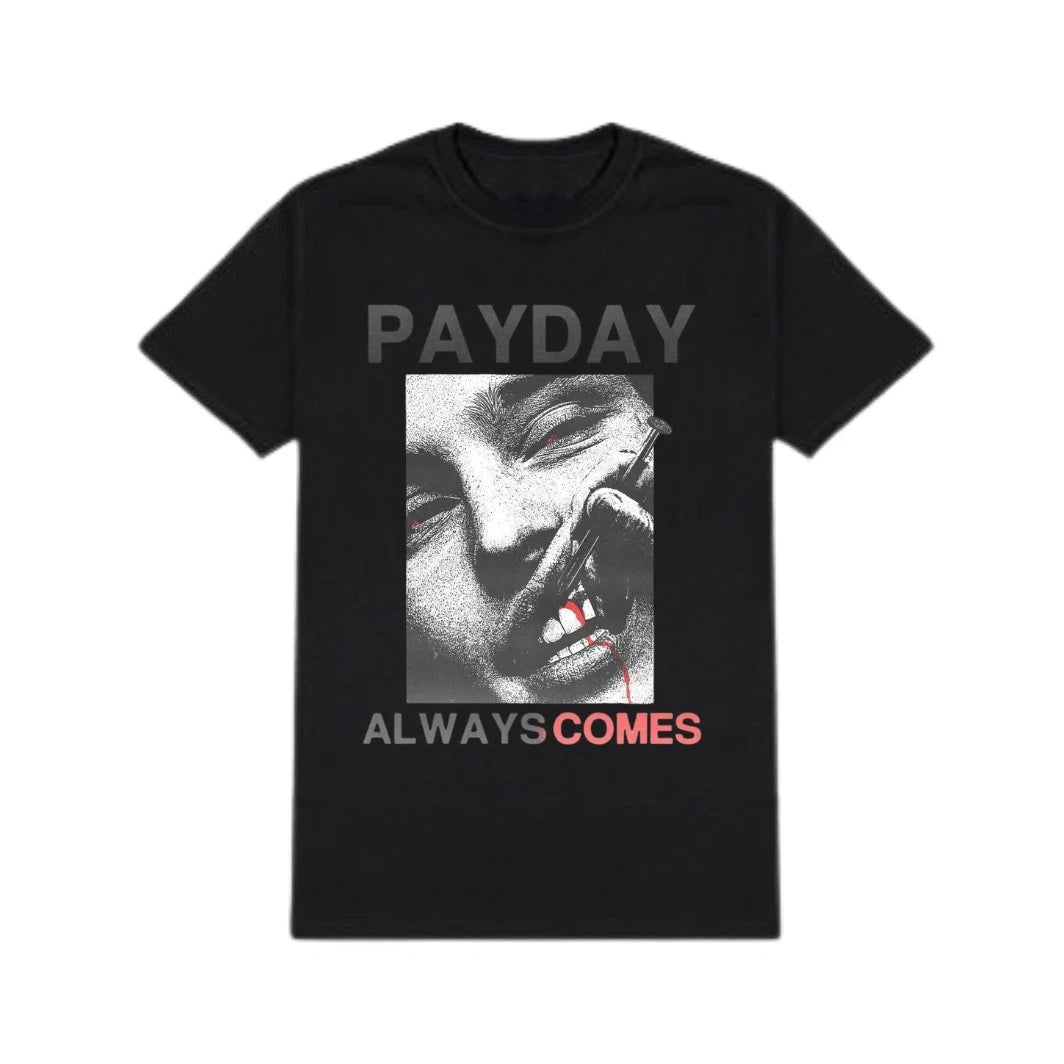 PAYDAY Graphic Oversized T Shirt Vintage Black Streetwear Unisex Tee