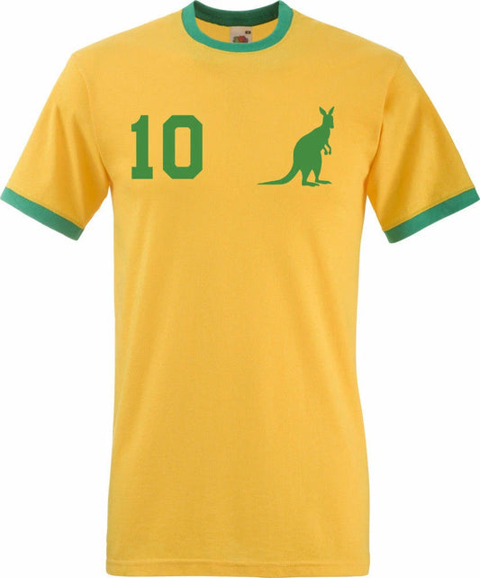 Youth Designz Men's T-Shirt Australia with DESIRED NAME + NUMBER Jersey World Cup Fun