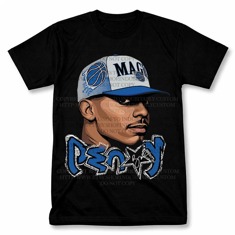 Penny Hardaway Orlando Magic Graphic T Shirt Vintage Style Basketball Fan Tee