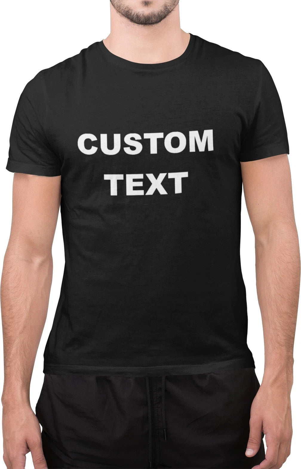 Personalized Custom Text T-Shirt Any 1 Color Custom Text Print