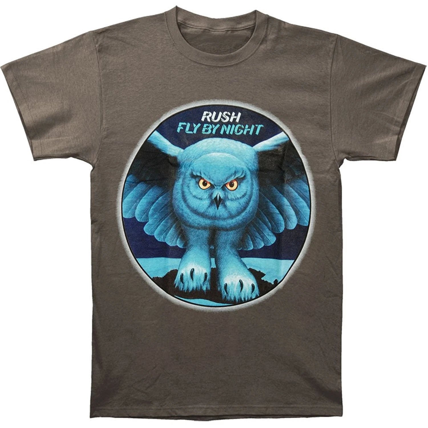 Authentic RUSH Fly By Night Slim Fit T-Shirt Grey S M L XL 2XL NEW