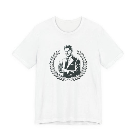 Retro Gentleman Holding Drink Fourth of July tee | Firework Director Shirt