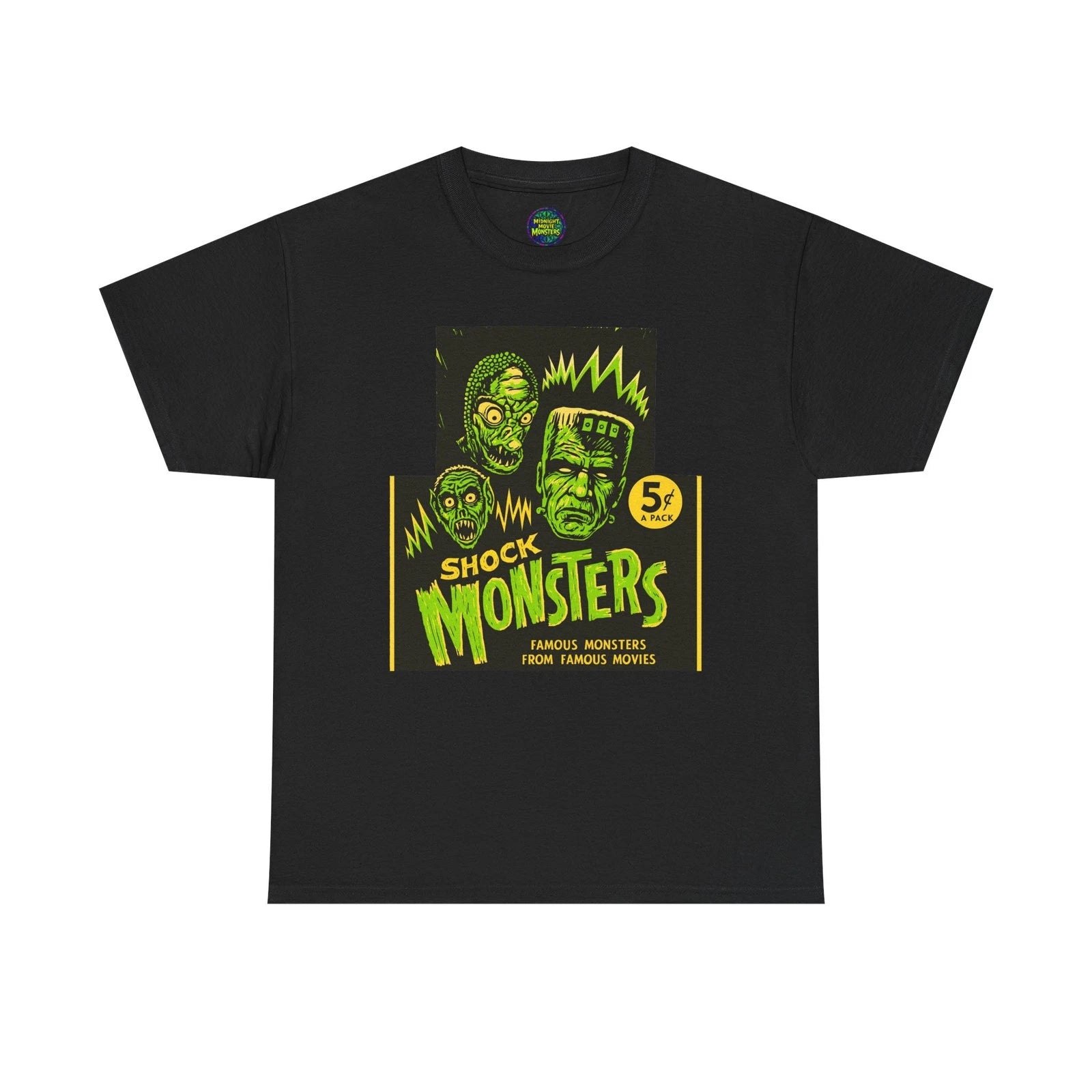 Shock Monsters T-Shirt Tee FAMOUS FROM FAMOUS MOVIES Frankenstein Mole People