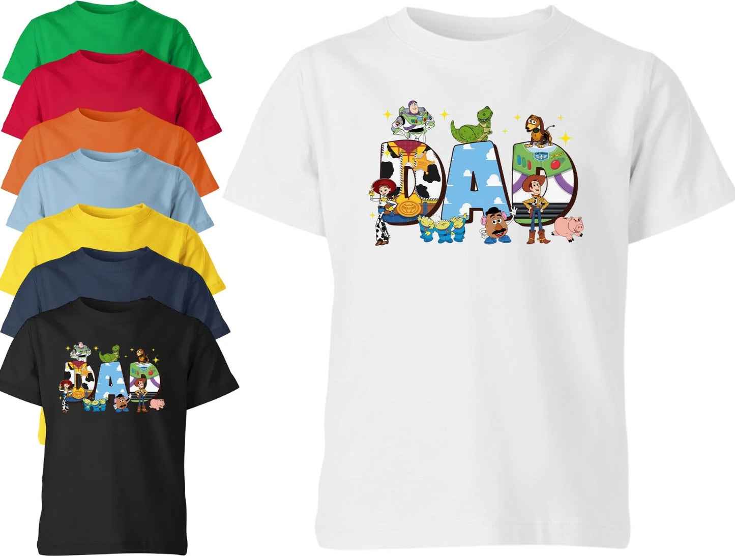 Best Dad Disney Toy Story Characters Father's Day  Men T-Shirt Hero Super Dad