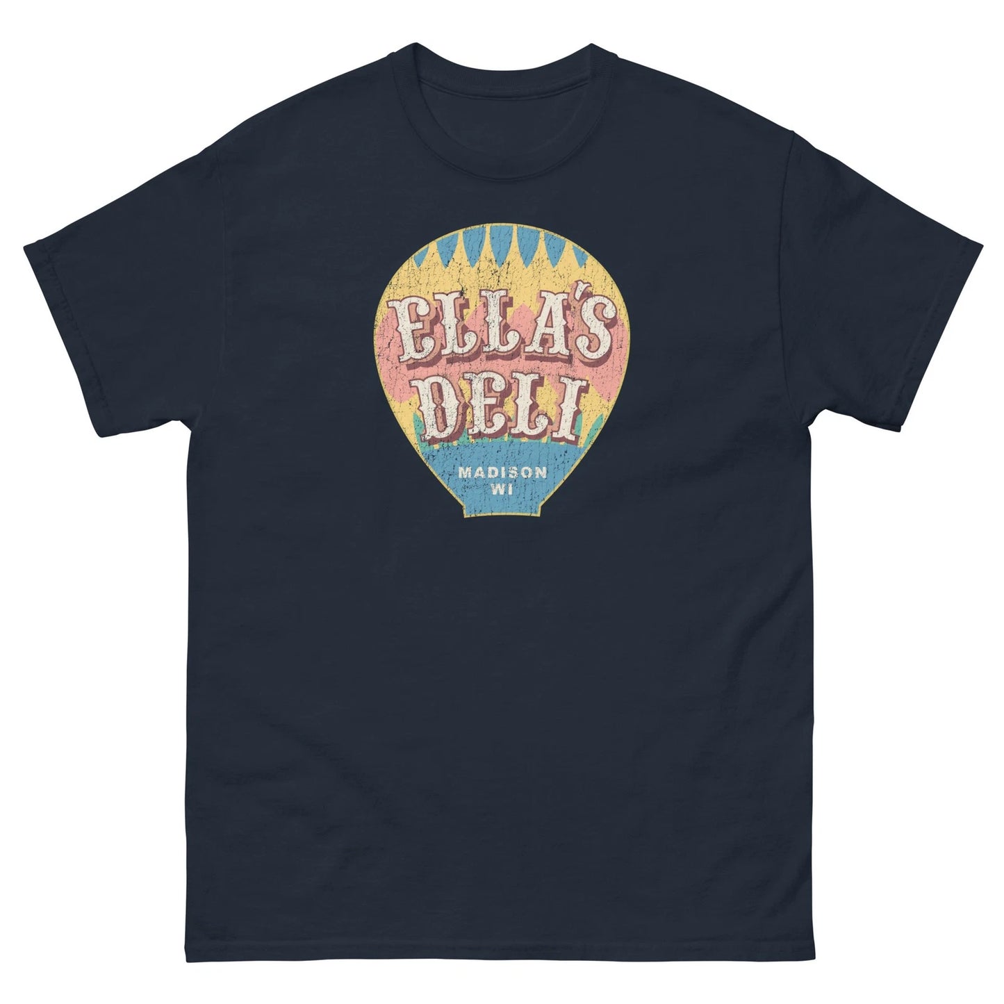 Ella's Deli Madison Wisconsin Navy Graphic T Shirt Unisex classic tee