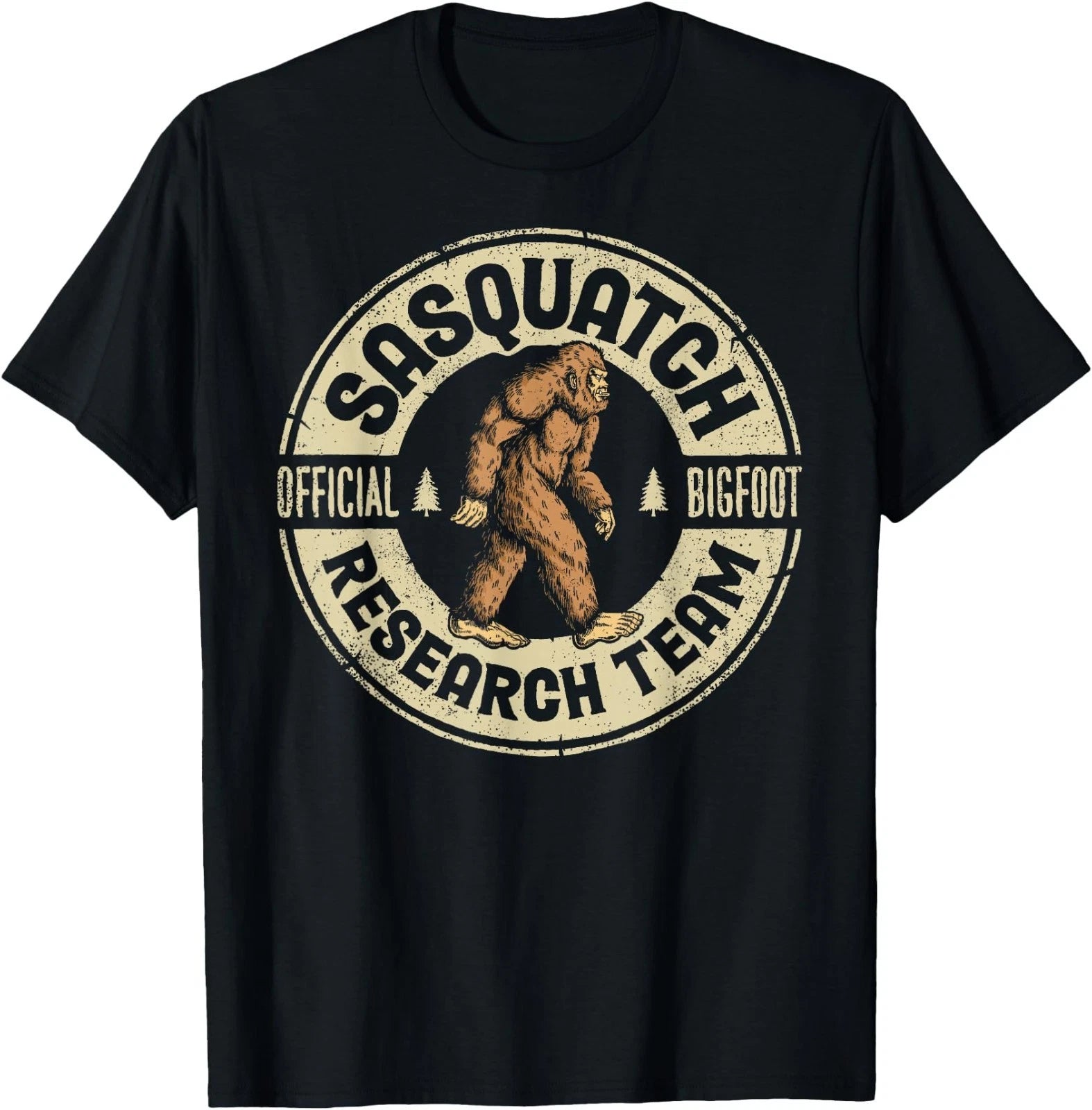 Bigfoot Research Team Retro Vintage Sasquatch Men T-Shirt Small