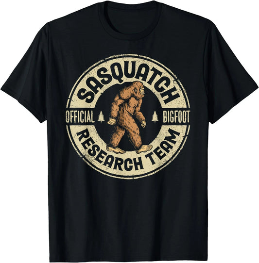 Bigfoot Research Team Retro Vintage Sasquatch Men T-Shirt Small