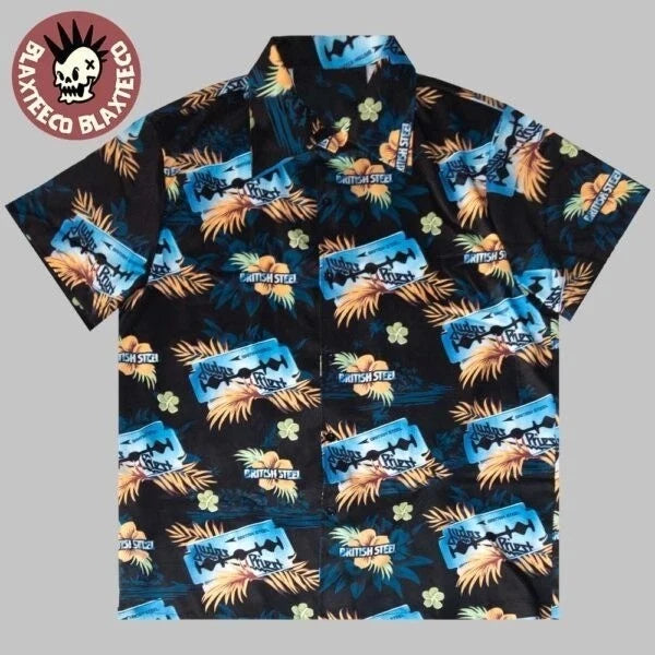 Judas Priest British Steel Summer 2025 Tropical Pattern Hawaiian Shirt allsize