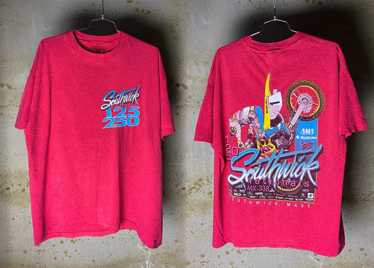 Vintage 1993 Southwick Pro Motocross National Single Stitch T-Shirt featuring Gu