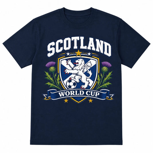 Mens Scotland Saltire Thistle T Shirt World Cup 2026 Football Fan Tee