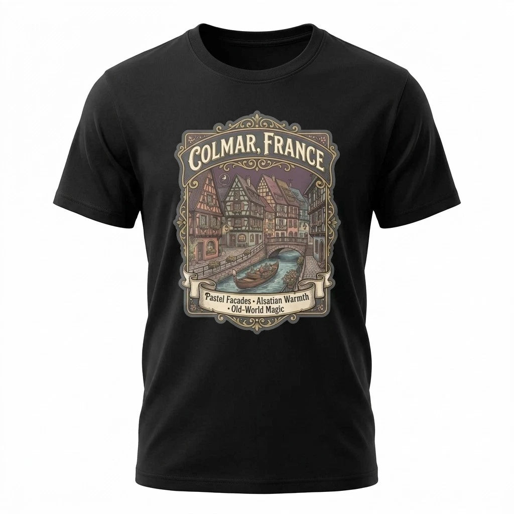 Colmar France Alsace Charm Graphic T-Shirt Unisex Travel Tee