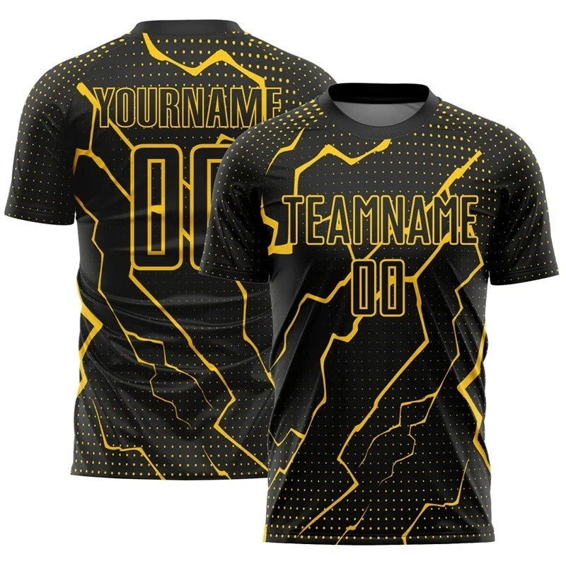 Custom Name Soccer Jersey Retro 3D Print Football Shirt Men Harajuku Streetwear