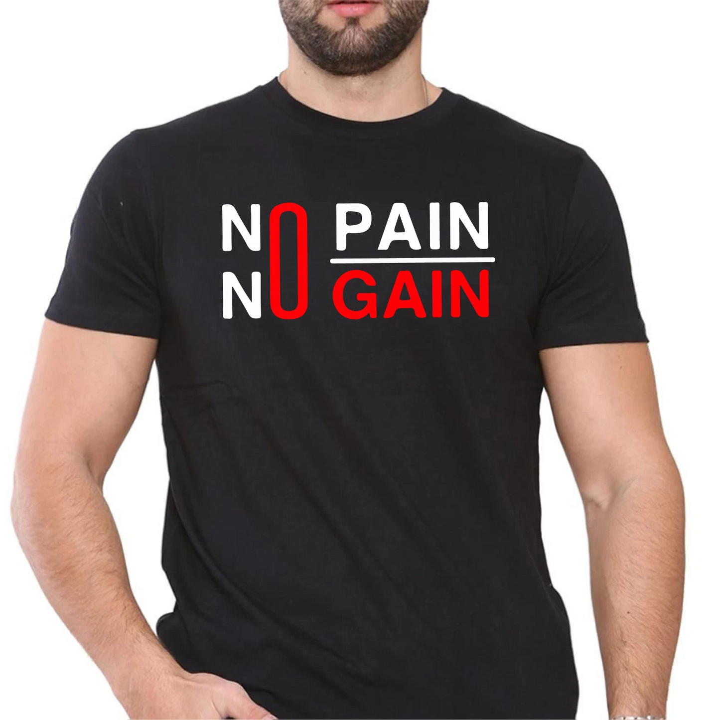 Hanger Craft NO PAIN NO GAIN T-Shirt Men's Gym Fitness Workout Casual Tee Top UK