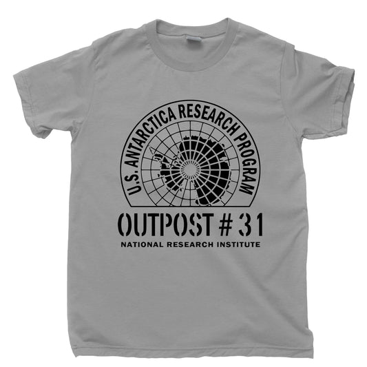 The Thing T Shirt Outpost 31 U.S. Antarctica Kurt Russel Movies DVD Blu Ray Tee