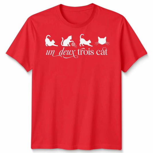 Un Deux Trois Cat Kittens Design Apparel For Cat Lovers French Counting Shirt