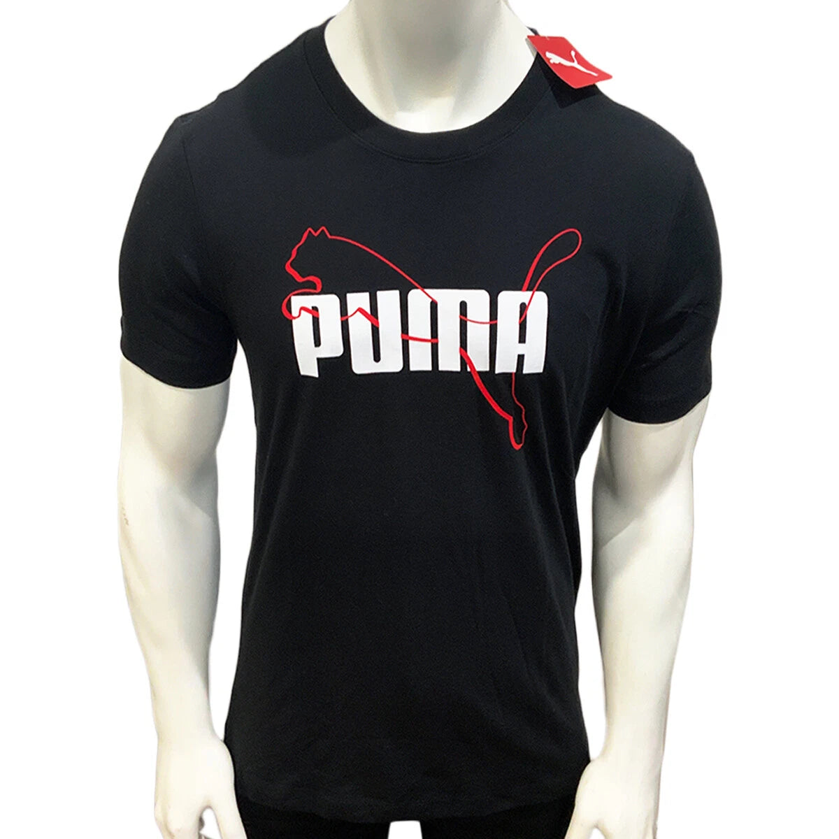 NWT PUMA MSRP $40.99 ENTWINED MEN'S BLACK CREW NECK SHORT SLEEVE T-SHIRT SIZE M