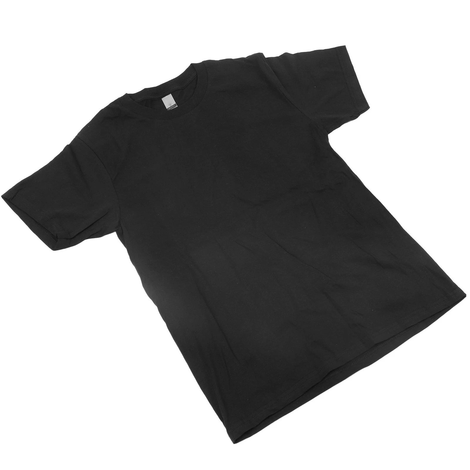 Stylish Black Cotton Crew Neck Short Sleeves T Shirt For Class Uniform Popular