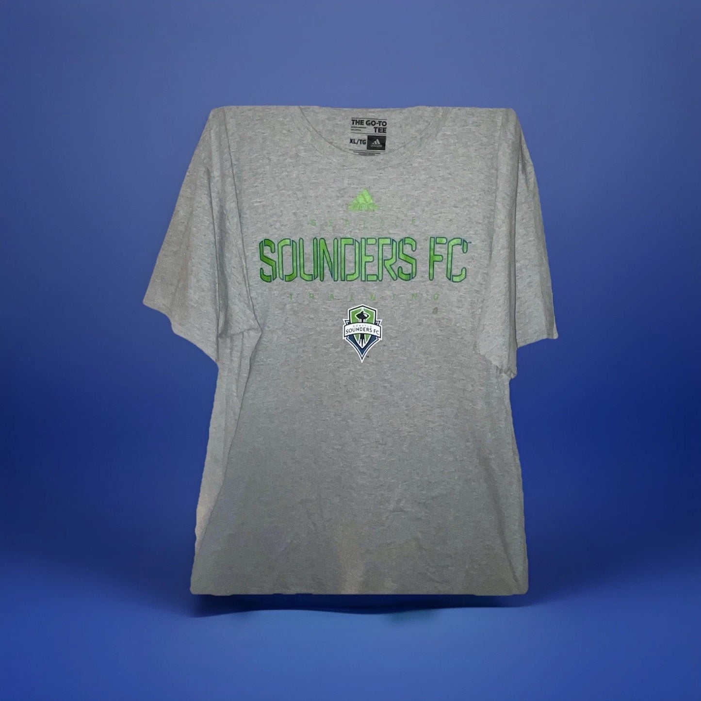Vintage Adidas Seattle Sounders Soccer Football Gray T shirt 100%Cotton  Mens XL