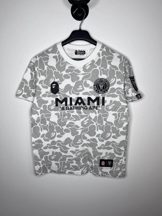 BAPE X INTER MIAMI CAMO SHIRT MESSI JERSEY SOCCER SIZE M