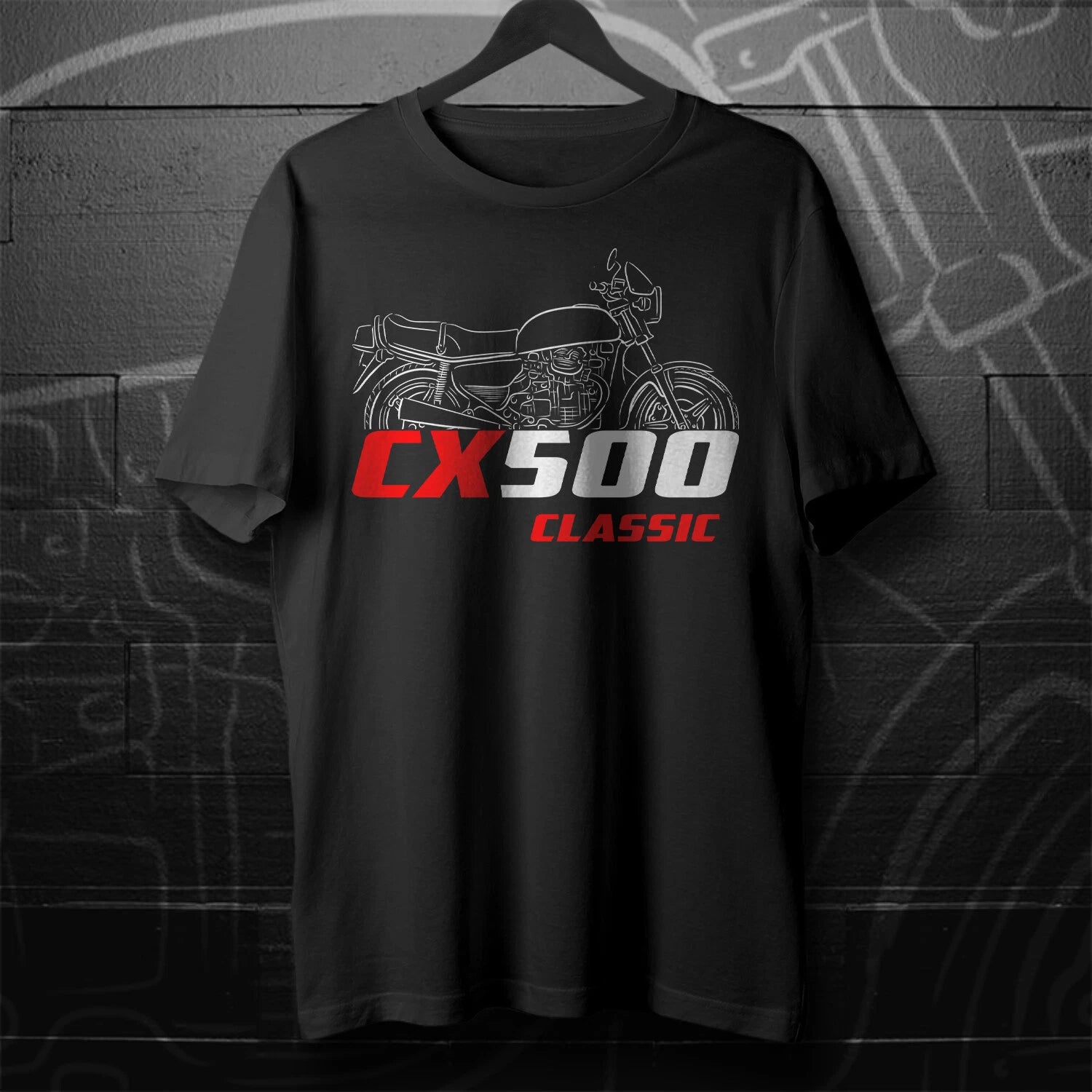 Honda CX 500 Classic &Turbo & Custom 1978-1983 - Motorcycle T-Shirt for Riders