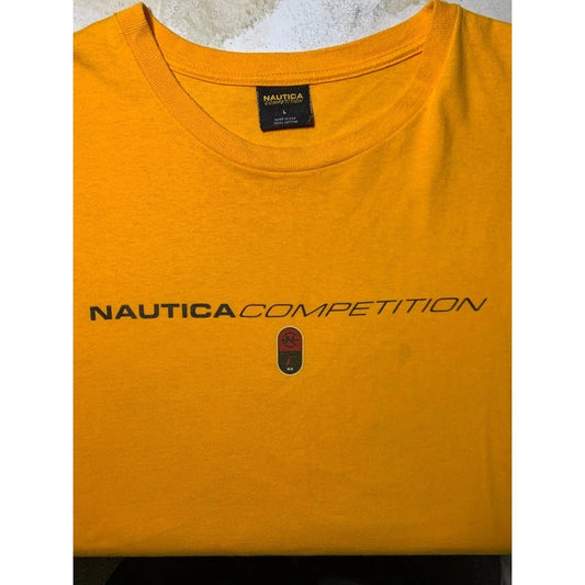 VTG Nautica Competition T Shirt Mens Large Graphic Back Print Made in USA