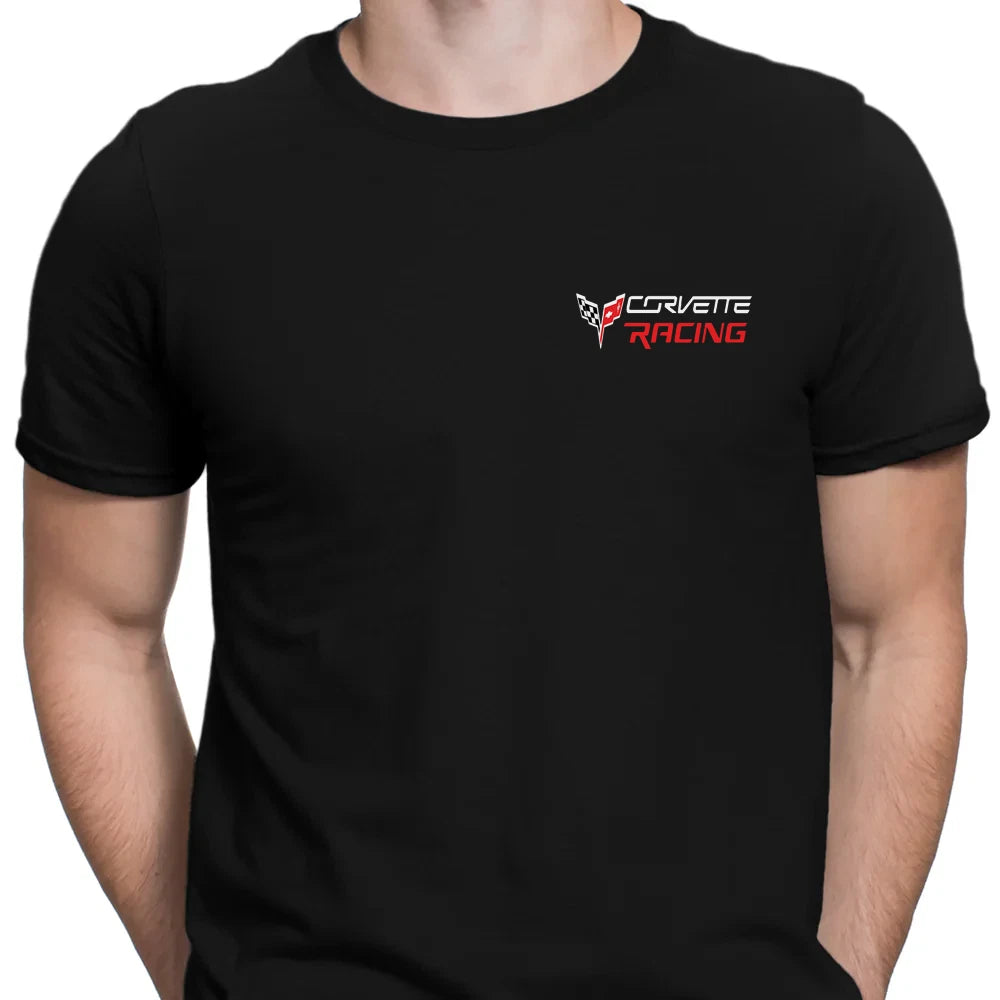 Corvette Racing Graphic Tee Black Shirt Automotive Racing Fan Gift Unisex