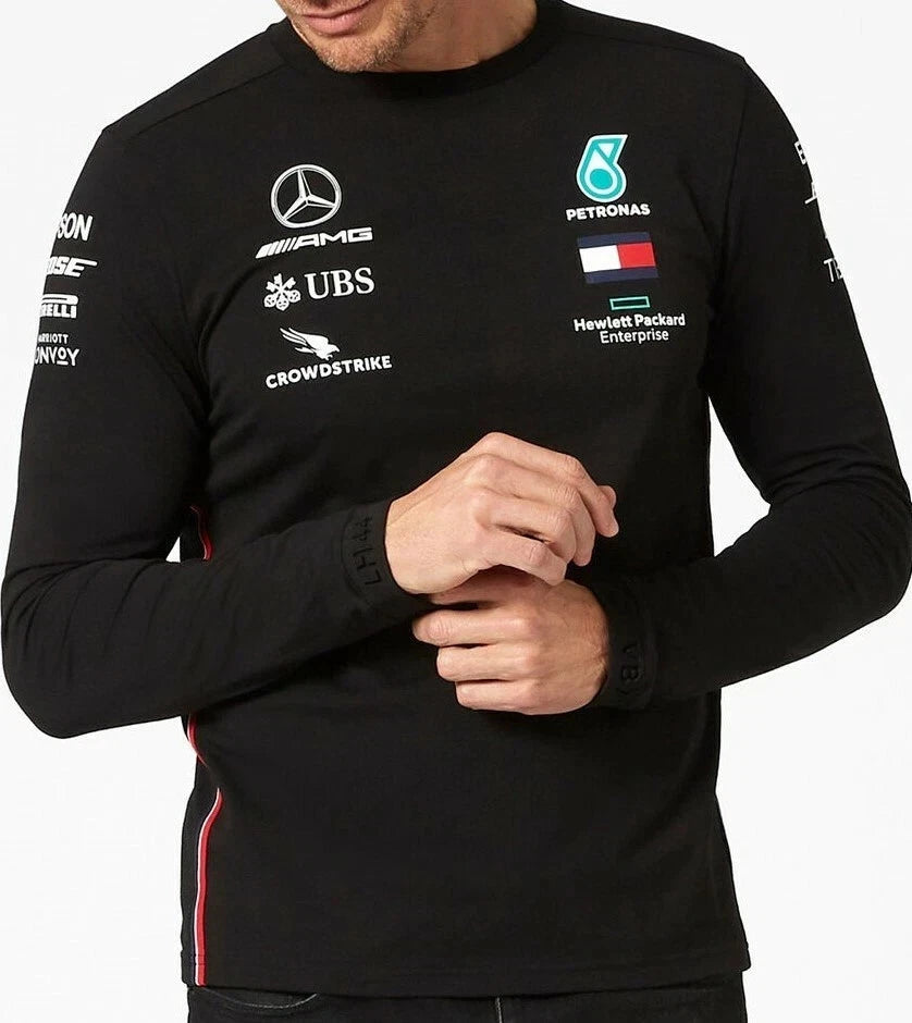 AUTHENTIC Mercedes AMG F1  Men's Team Long Sleeve T-Shirt