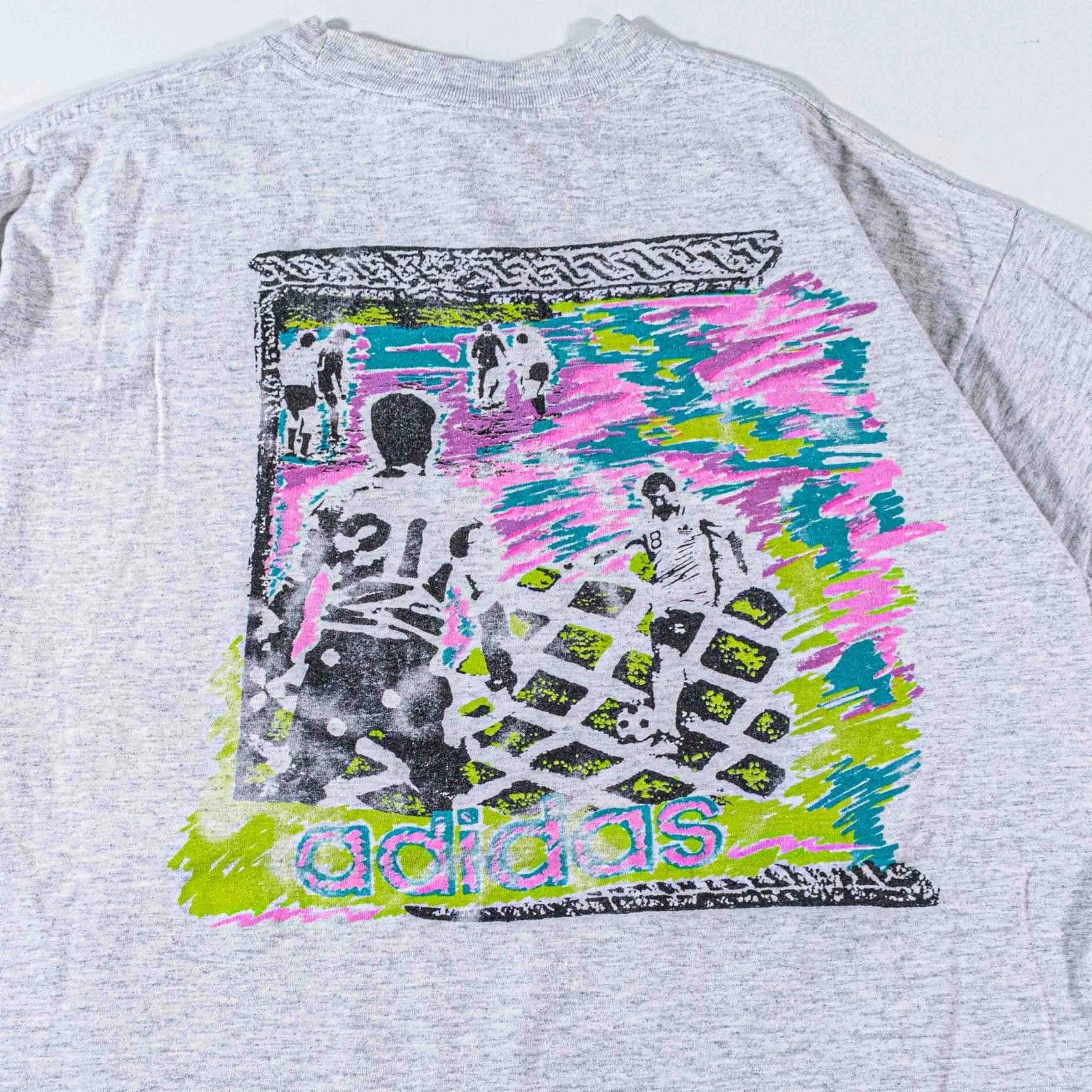Vintage Adidas 1994 World Cup USA T-Shirt XL Soccer Graphic Art Players Tee VTG