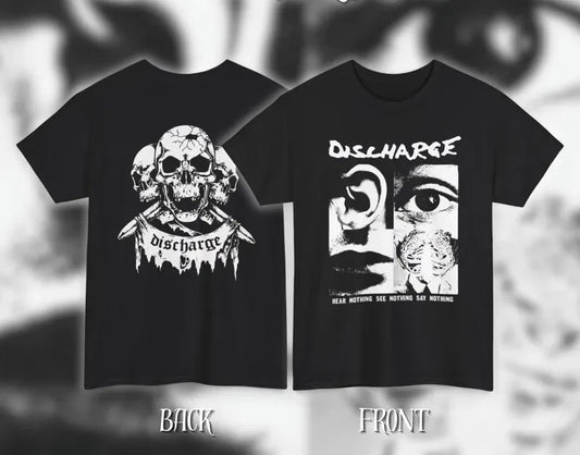 Discharge – Hear Nothing, See Nothing, Say Nothing Vintage Style Heavy Cotton