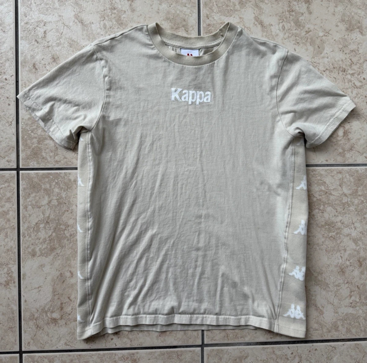 Kappa Soccer Men's Short Sleeve XL Sand Tan T-Shirt Athletic Training Sports Top