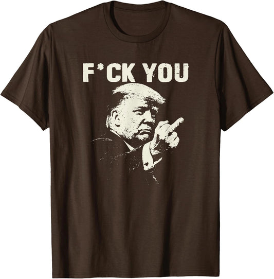 Trump Middle Finger 2026 Meme Funny Trump Flipping Unisex T-Shirt