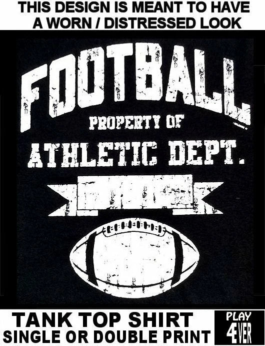 FOOTBALL PIGSKIN GAME SPORTS GRIDIRON RUGBY PLAYER TANK TOP SHIRT WS241