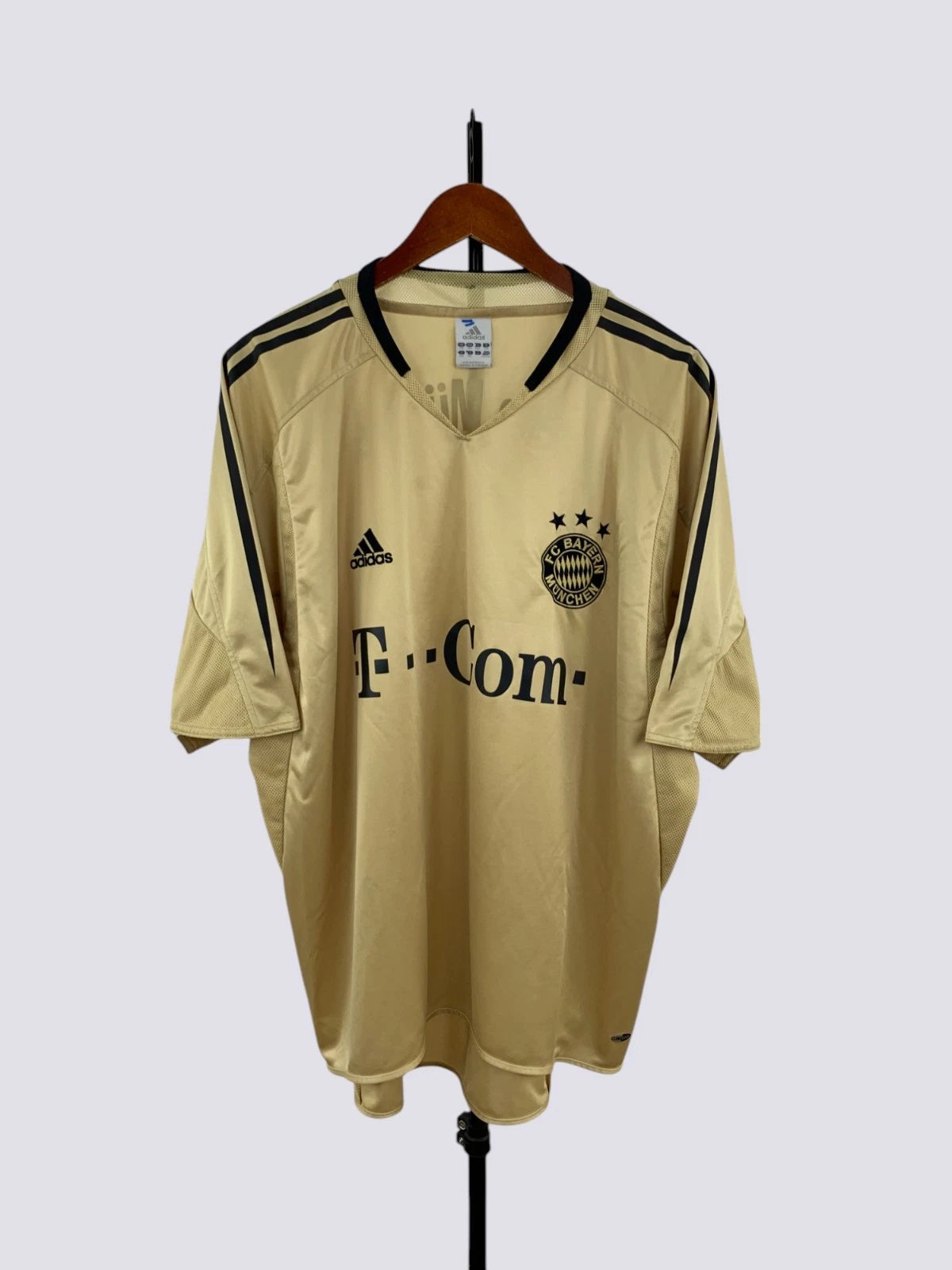 Adidas FC Bayern Logo Munich 2004/05 Away Soccer Jersey Gold Yellow Size XXL