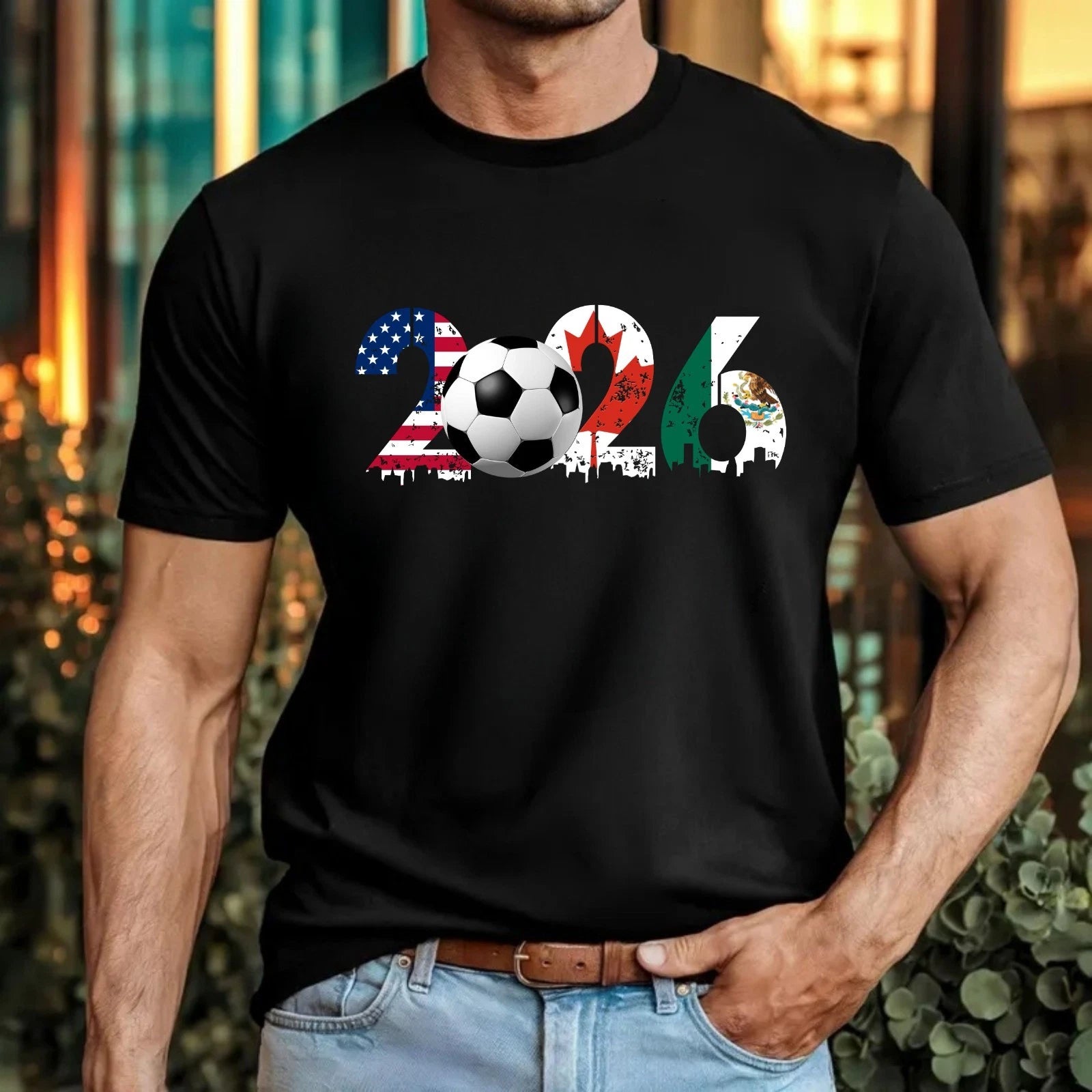 Football Fan T-Shirt – USA Canada Mexico Inspired Unisex Soccer Tee Top