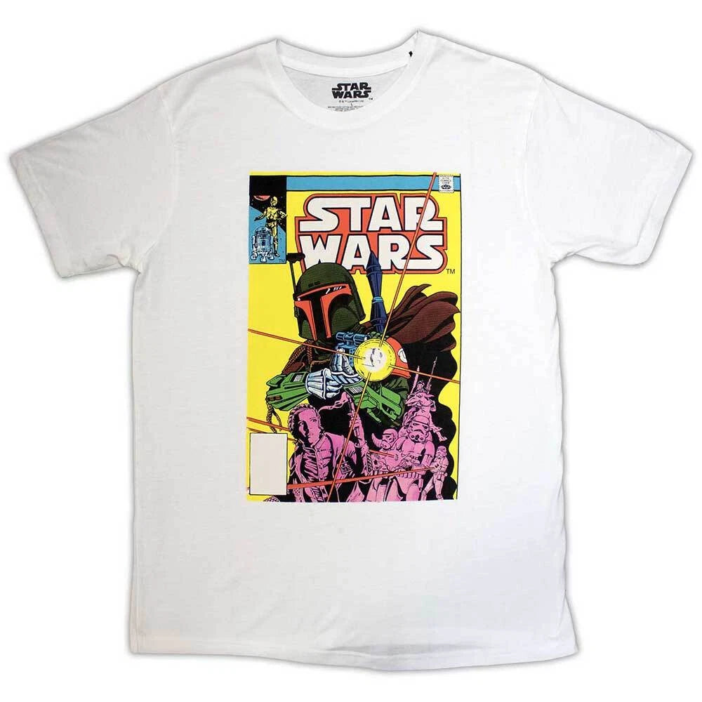 Brand New Licensed Vintage Style Star Wars T-SHIRT: BOBA FETT COMIC COVER