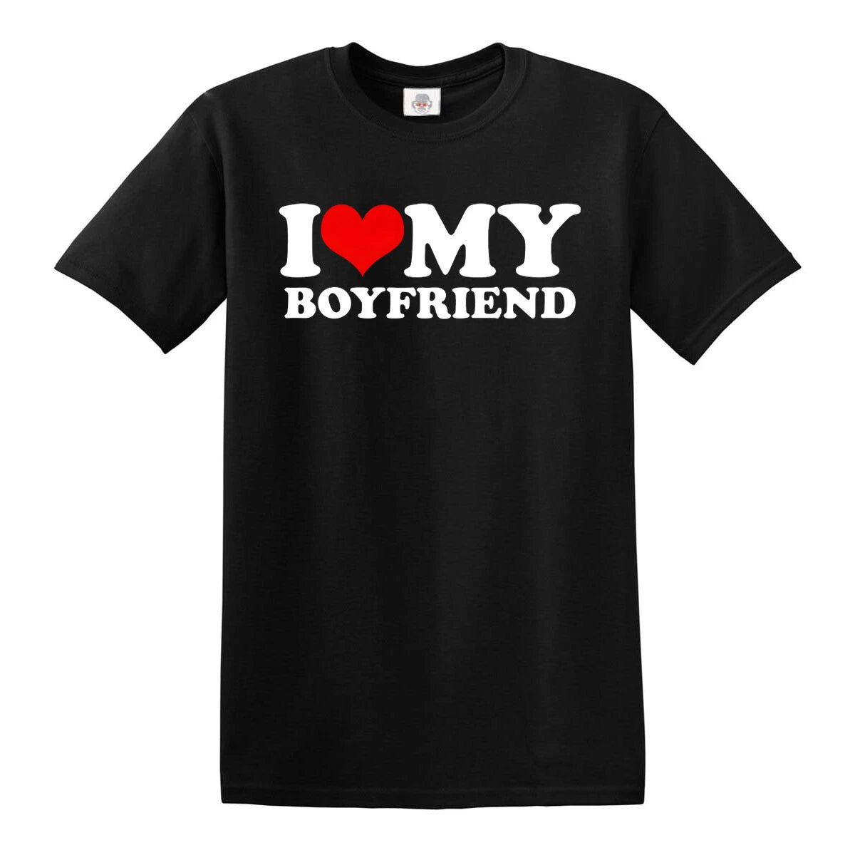 Funny I Love My Boyfriend Heart Gift Joke Novelty Mens T-Shirts Tee Top
