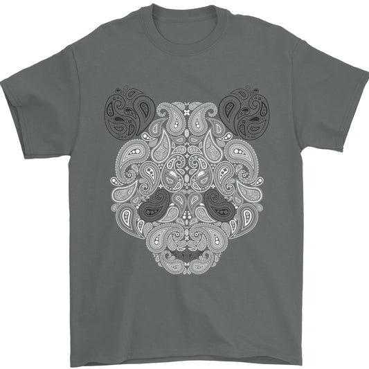 Paisley Panda Bear Mens T-Shirt 100% Cotton