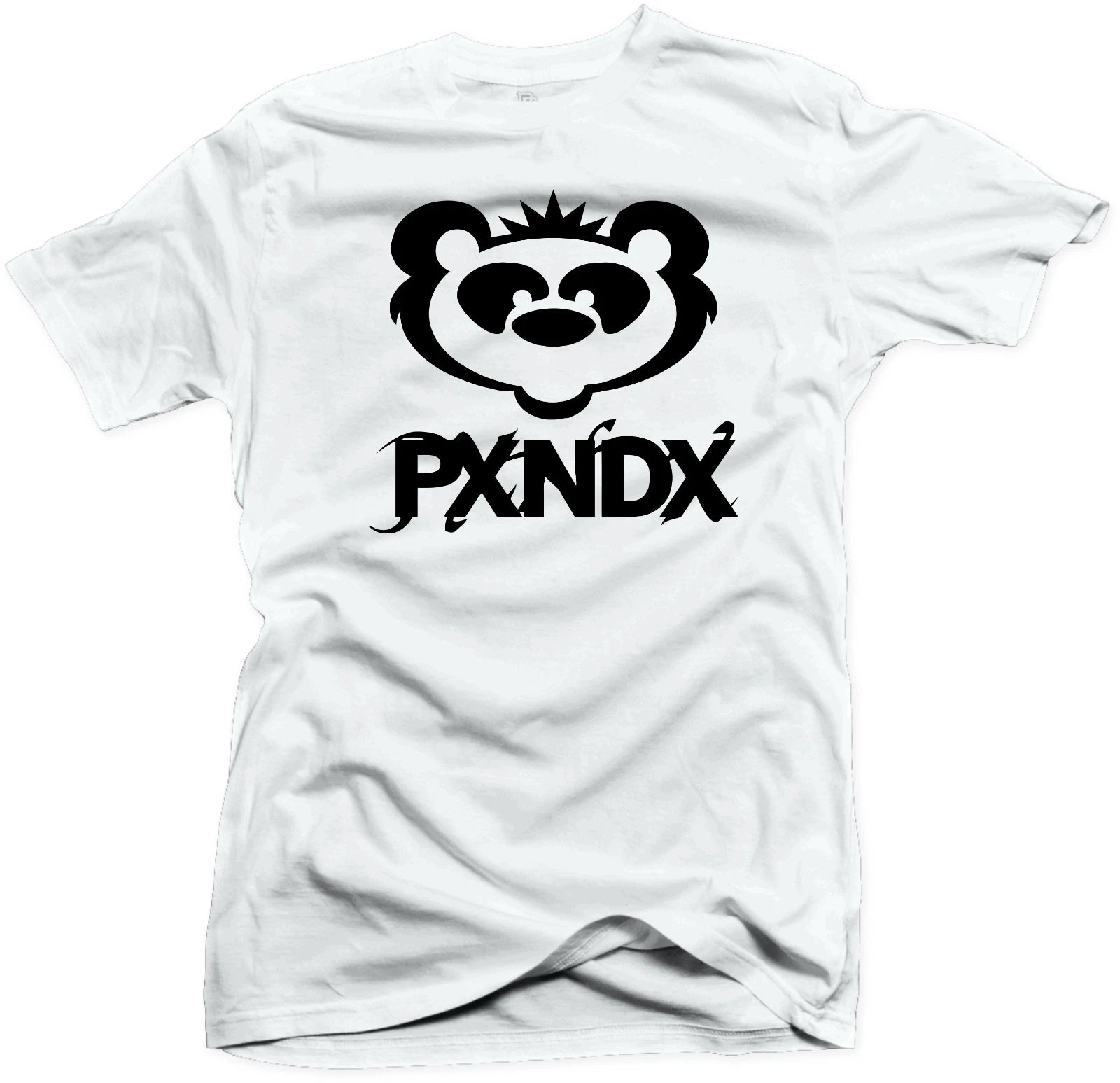 PXNDX PANDA PLAYERA BLANCA / WHITE T-SHIRT BANDA ROCK MONTERREY MEXICO UNISEX